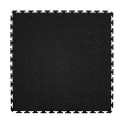 Diamond Plate Tile Black Or Dark Gray 8 Tiles 5 Mm X 20.5x20.5 Inches