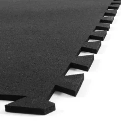 Geneva Interlocking Rubber Tile Black 1/4 Inch X 3x3 Ft. 10 Geneva Interlocking Rubber Tile Black 1/4 Inch X 3x3 Ft. -Floor Mat Store geneva38 black edge.jpg