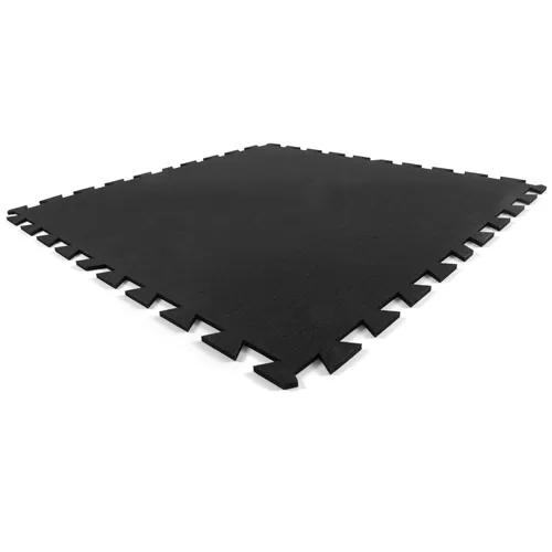 Geneva Interlocking Rubber Tile Black 1/4 Inch X 3x3 Ft. 3 Geneva Interlocking Rubber Tile Black 1/4 Inch X 3x3 Ft.