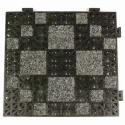 Geo Carpet Tile Black 1/2 Inch 1x1 Ft.