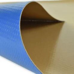 Gym Floor Cover 27 Oz Vinyl Per SF 24 Gym Floor Cover 27 Oz Vinyl Per SF -Floor Mat Store gym floor covers 27oz blue tan flip.jpg