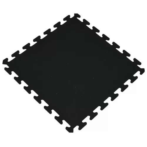 Rubber Tile Interlocking Sport Black 3/8 Inch X 2x2 Ft. 8 Rubber Tile Interlocking Sport Black 3/8 Inch X 2x2 Ft. - Image 6
