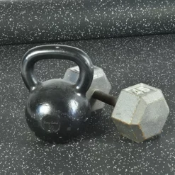 Rolled Rubber Cascade 3/8 Inch 20% Color Per SF -Floor Mat Store rolled rubber 20 perc kettlebell dumbell.jpg