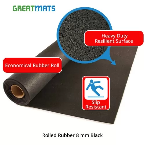 Rubber Flooring Roll Geneva 8 Mm Black Per SF 3 Rubber Flooring Roll Geneva 8 Mm Black Per SF