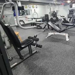 Rolled Rubber Sport 3/8 Inch 10% Gray Per SF -Floor Mat Store rolled rubber sport 38 gray basement weight room 500.jpg