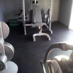 ZipTile Interlocking Rubber Tile Black 3/8 Inch 28x28 Inches -Floor Mat Store rubber zip tiles home weight room.jpg