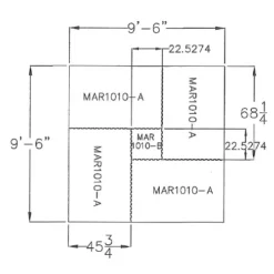 Horse Stall Mats Kit 3/4 Inch X 10x10 Ft. 27 Horse Stall Mats Kit 3/4 Inch X 10x10 Ft. -Floor Mat Store stall mats 10x10 kit diagram.jpg 1