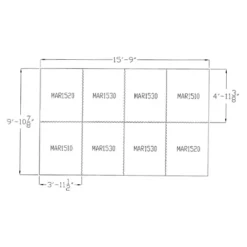 Horse Stall Mats Kit 3/4 Inch X 10x16 Ft. -Floor Mat Store stall mats 10x16 kit diagram.jpg