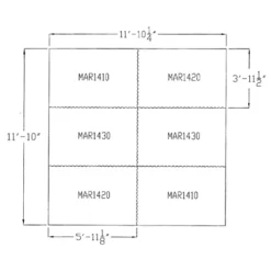 Humane Horse Stall Kit 12x12 Ft Natural 22 Humane Horse Stall Kit 12x12 Ft Natural -Floor Mat Store stall mats 12x12 kit diagram.jpg 3