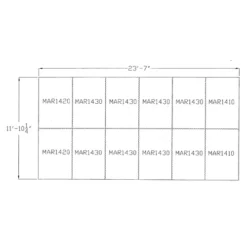 Horse Stall Mats Kit 3/4 Inch X 12x24 Ft. -Floor Mat Store stall mats 12x24 kit diagram.jpg