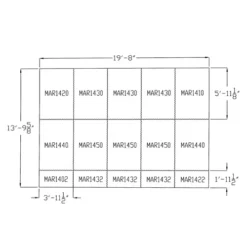 Horse Stall Mats Kit 3/4 Inch X 14x20 Ft. 8 Horse Stall Mats Kit 3/4 Inch X 14x20 Ft. -Floor Mat Store stall mats 14x20 kit diagram.jpg
