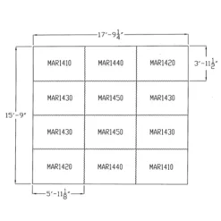Horse Stall Mats 16x18 Ft Kit -Floor Mat Store stall mats 16x18 kit diagram.jpg